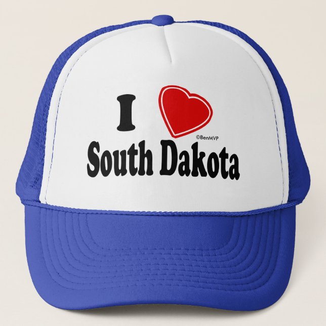 I Love South Dakota Trucker Hat (Front)