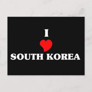 I Love South Korea Postcard