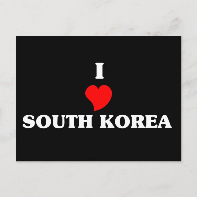 I Love South Korea Postcard (Front)
