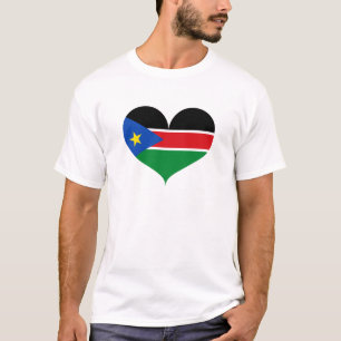 I Love South Sudan  Flag T-Shirt