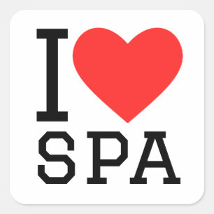 I love spa  square sticker