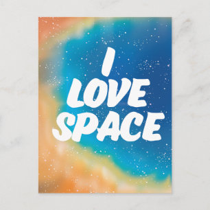 I Love Space Postcard