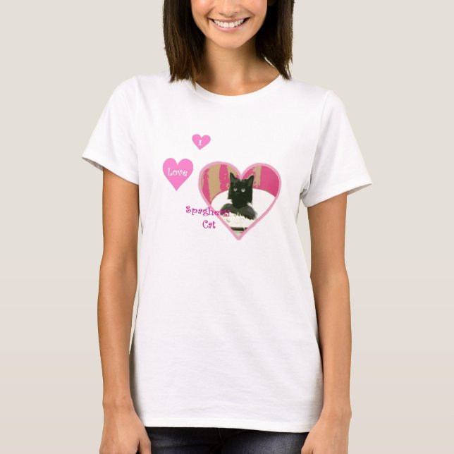 I love Spaghetti cat T-Shirt (Front)