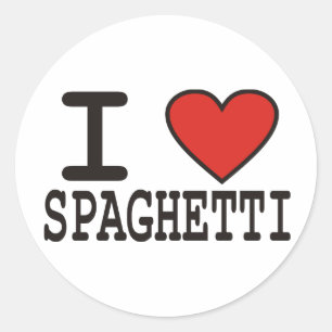 I Love Spaghetti Classic Round Sticker