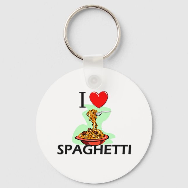I Love Spaghetti Key Ring (Front)
