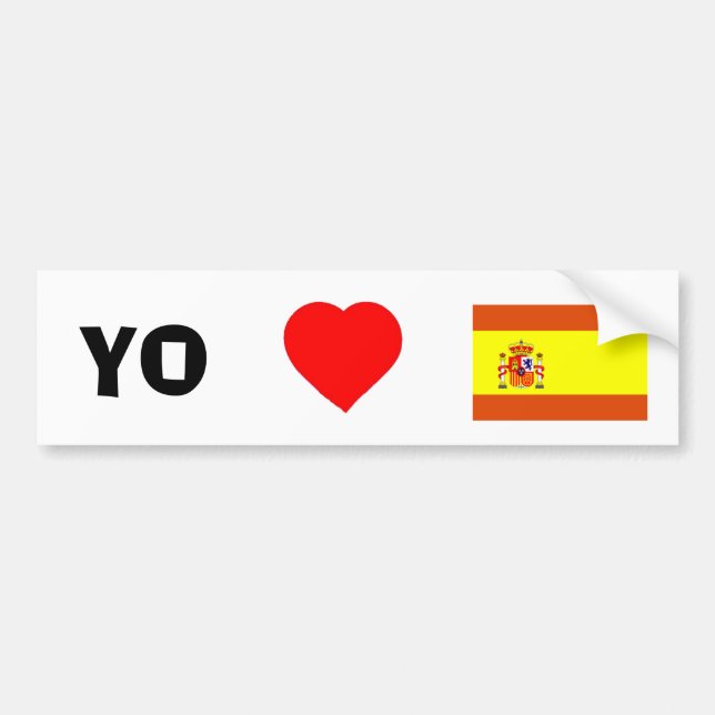 I love Spain Bumper Sticker (Front)