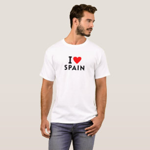 I love Spain country like heart travel tourism T-Shirt