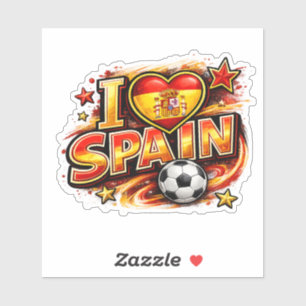 I Love Spain Soccer Fan Patriotic Spain Foot