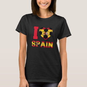 I Love Spain Women Men Kids Spanish Soccer Balls F T-Shirt