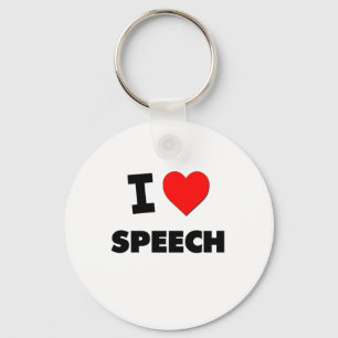 I love Speech Key Ring