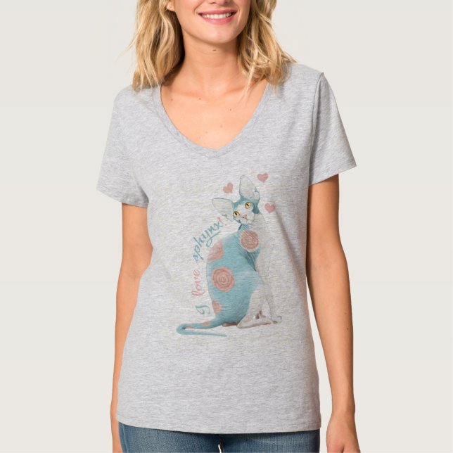I love sphynx! T-Shirt (Front)