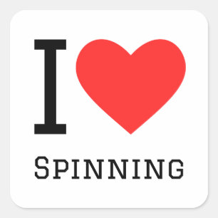 I love spinning square sticker