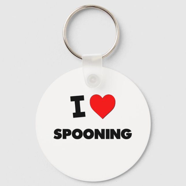 I love Spooning Key Ring (Front)