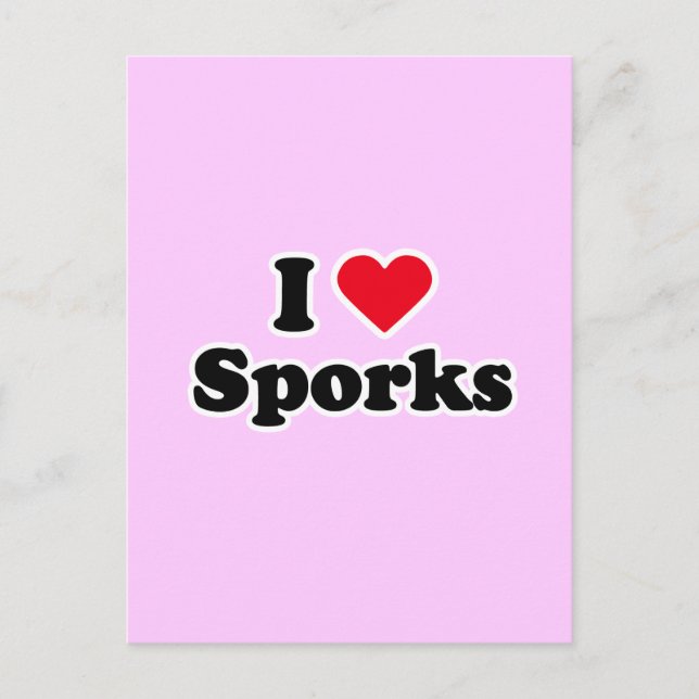 I love sporks postcard (Front)