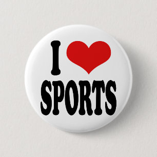 I Love Sports 6 Cm Round Badge
