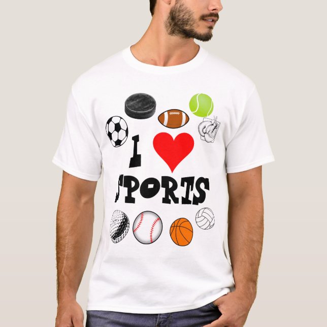 I LOVE SPORTS T SHIRT (Front)