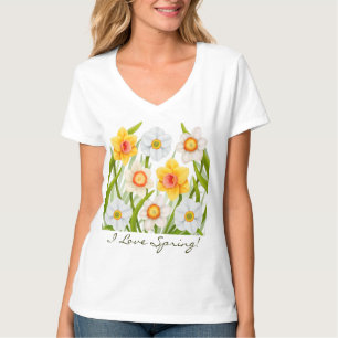 I Love Spring Daffodil T-Shirt