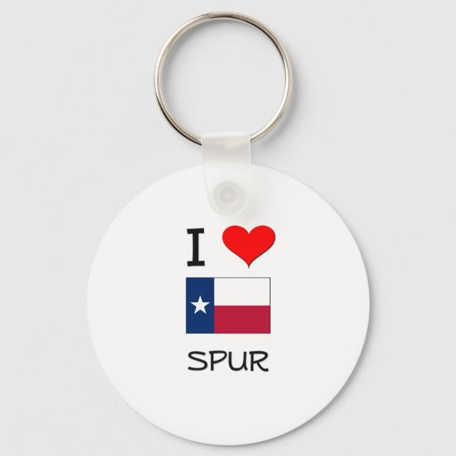 I Love Spur Texas Key Ring (Front)