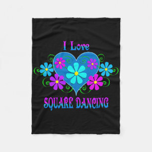 I Love Square Dancing Fleece Blanket