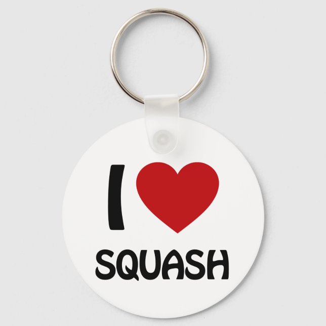I love Squash Key Ring (Front)