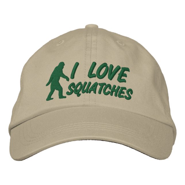 I love Squatches Embroidered Hat (Front)