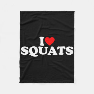 I Love Squats Workout Gym Fleece Blanket