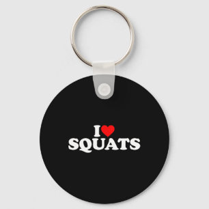 I Love Squats Workout Gym Key Ring