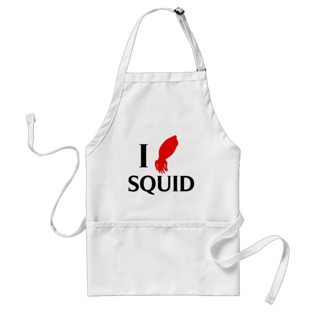 I Love Squid Standard Apron (Front)