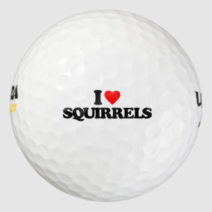 I LOVE SQUIRRELS GOLF BALLS