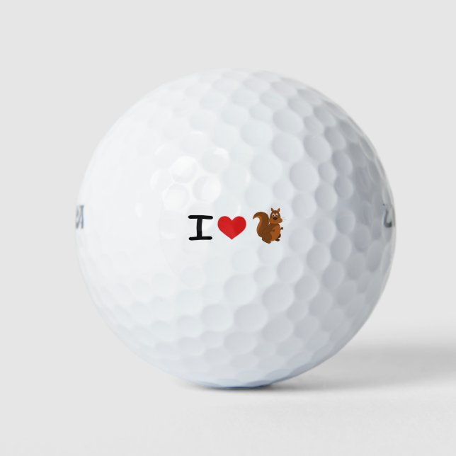 i love  squirrels golf balls (Front)