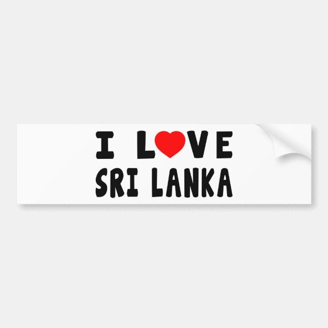 I Love Sri Lanka Bumper Sticker (Front)