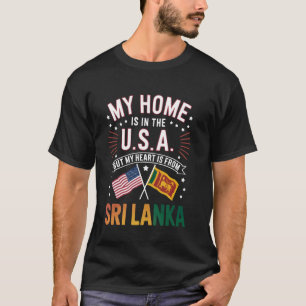 I Love Sri Lanka Flag Home Country Proud Sri Lanke T-Shirt