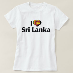 I Love Sri Lanka Flag Shirt