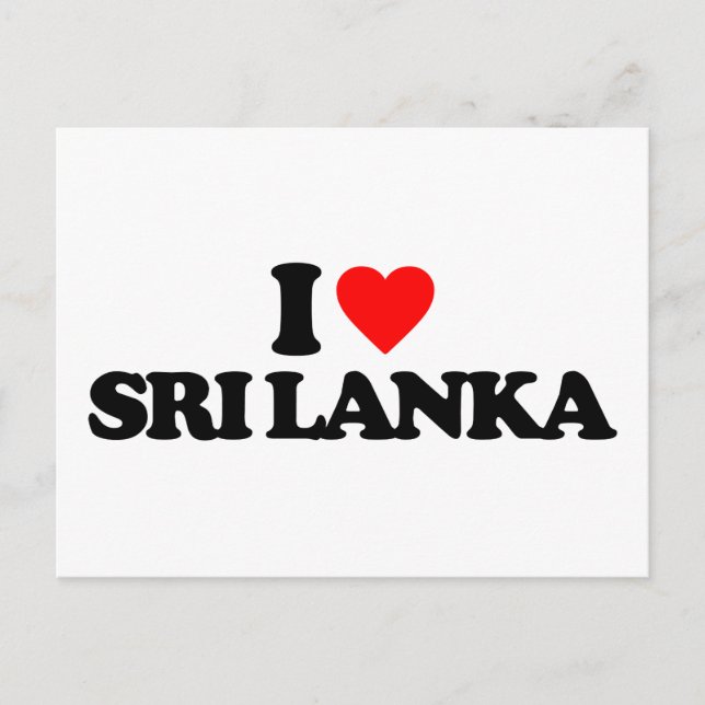 I LOVE SRI LANKA POSTCARD (Front)