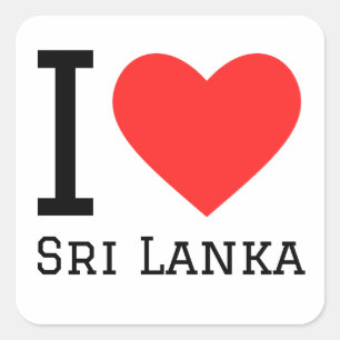 I love Sri Lanka Square Sticker