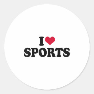 I Love Srts Fitness Motivation  Classic Round Sticker
