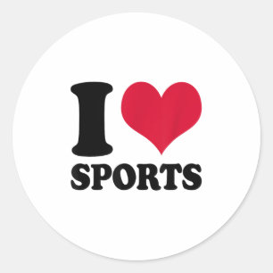 I Love Srts Fitness Motivation  Classic Round Sticker