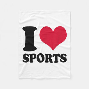 I Love Srts Fitness Motivation Fleece Blanket