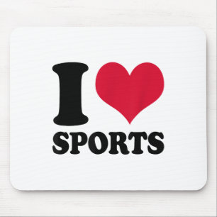 I Love Srts Fitness Motivation Mouse Pad