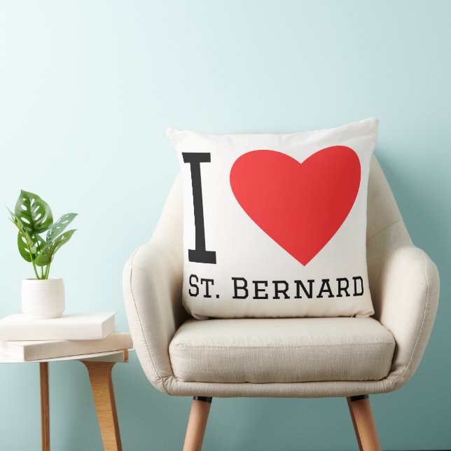 I love St. Bernard  Cushion (Chair)