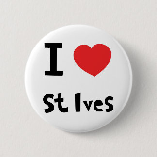 I love st Ives 6 Cm Round Badge