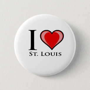 I Love St. Louis 6 Cm Round Badge