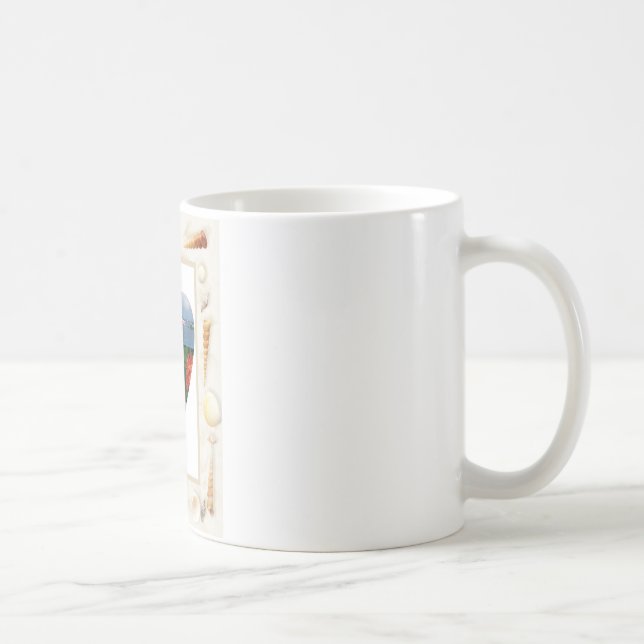 I love St. Maarten Shells Heart -.Celeste Sheffey Coffee Mug (Right)