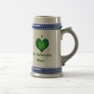 I Love St. Patrick's Day Beer Stein