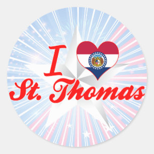 I Love St. Thomas, Missouri Classic Round Sticker