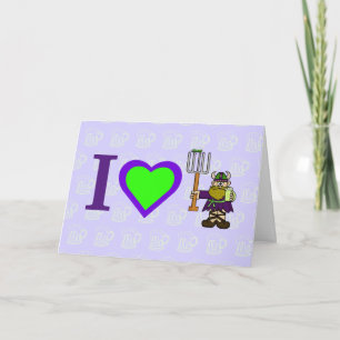 I Love St. Urho with Green Beer Card
