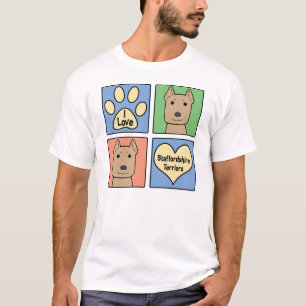 I Love Staffordshire Terriers T-Shirt