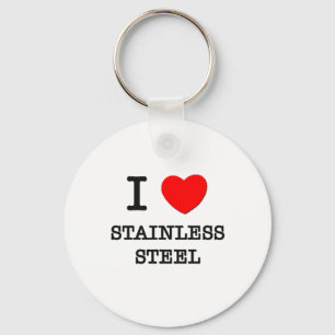 I Love Stainless Steel Key Ring