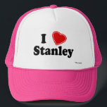 I Love Stanley Trucker Hat<br><div class="desc">I love Stanley! Is your name Stanley? Do you have a wife, girlfriend, female family member or female friend who you know loves you? Or do you have a husband, boyfriend, male family member or male friend named Stanley whom you love deeply? If so, this "I Love" hat is exactly...</div>
