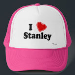 I Love Stanley Trucker Hat<br><div class="desc">I love Stanley! Is your name Stanley? Do you have a wife, girlfriend, female family member or female friend who you know loves you? Or do you have a husband, boyfriend, male family member or male friend named Stanley whom you love deeply? If so, this "I Love" hat is exactly...</div>